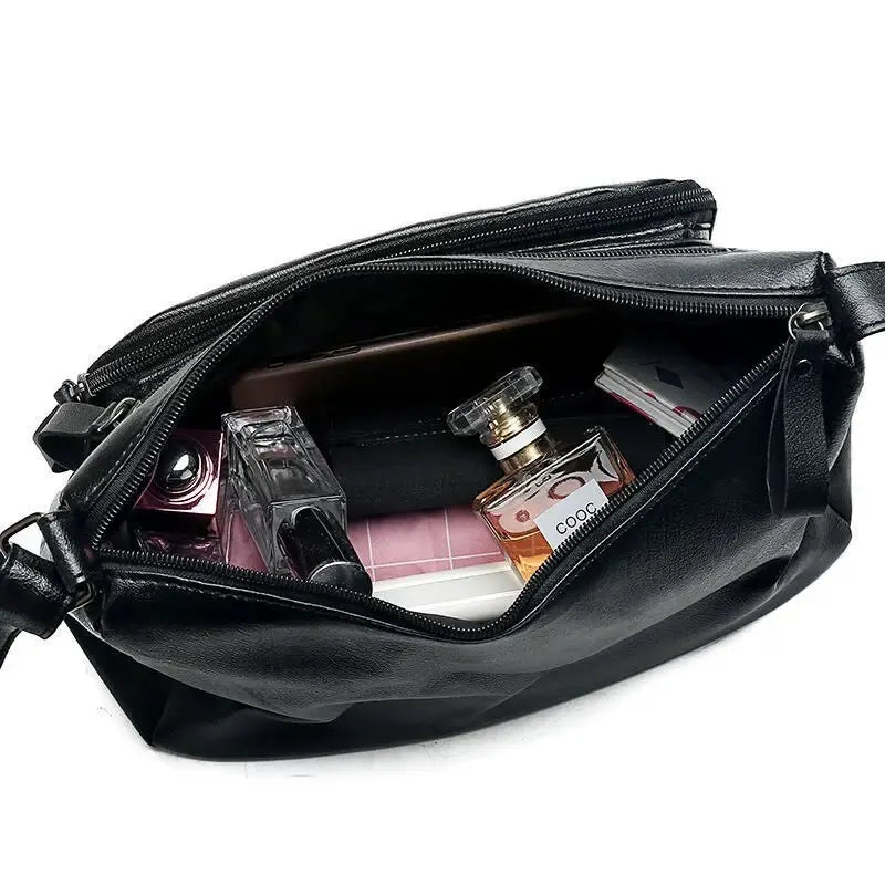 ROVA - Bolso Bandolera de Piel Multibolsillos