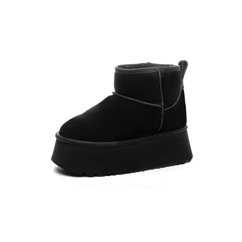 June - Bota Baja Forrada con Suela de Cuña para Mujer