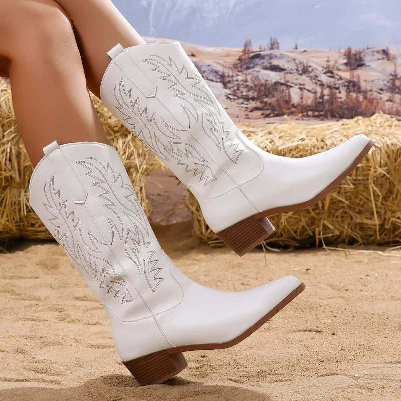 Olaya - Bota Campera Corta Estilo Cowboy