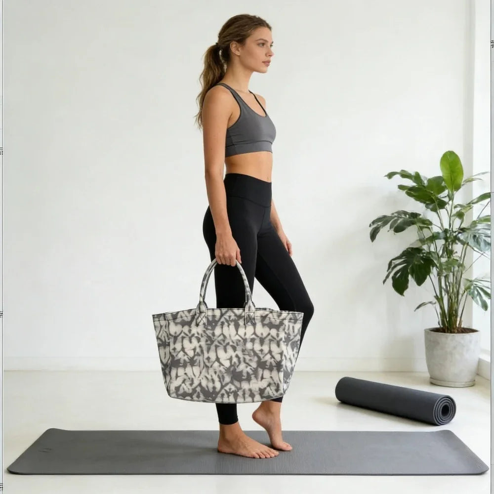 Bolsa de Yoga de Lona de Gran Capacidad, Bolso de Mano y Hombro - OSMARA Fashion - vista 2