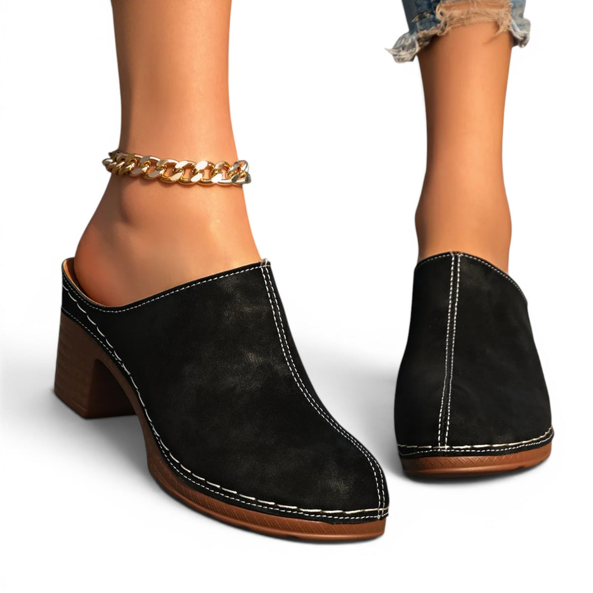 Maelyna - Zueco Mujer Casual Chic Moderno