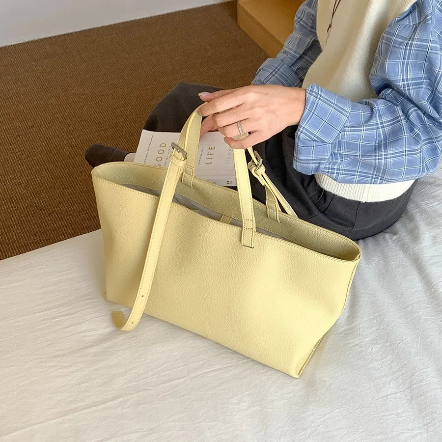 EDEN - Bolso Grande de Cuero Liso