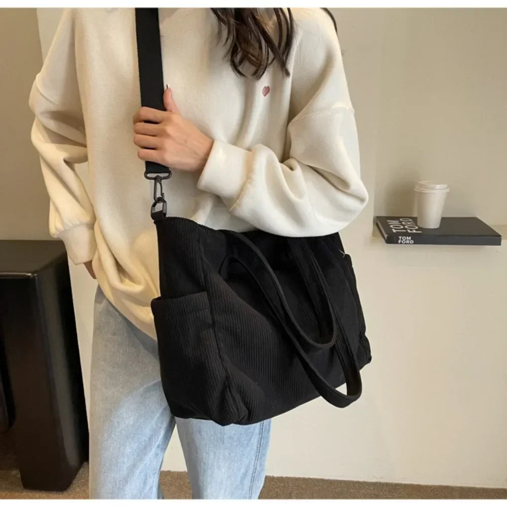 WILLA - Bolso para Clases Grande de Pana - OSMARA Fashion - vista 5
