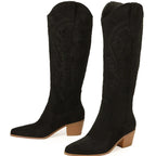 Suevy - Bota Campera de Ante de Tacón para Mujer