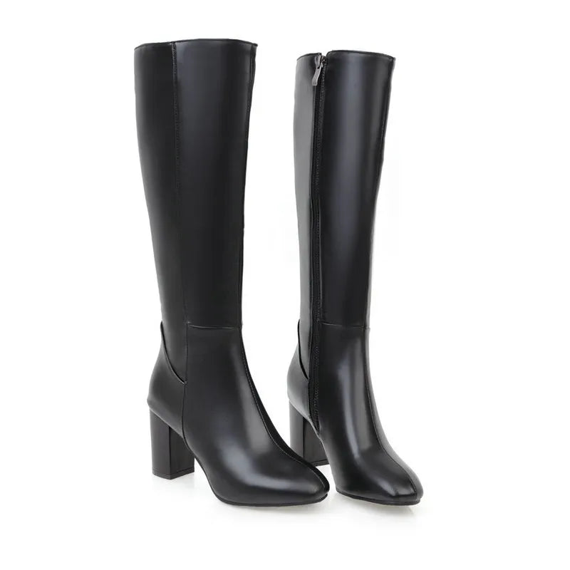 Hedda - Botas Alta Elegante de Tacón Alto