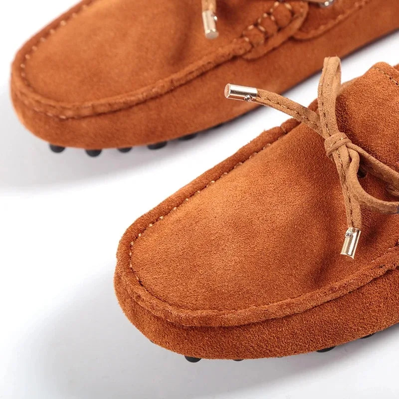 Danya - Mocasín Ante Mujer Plano Ligero