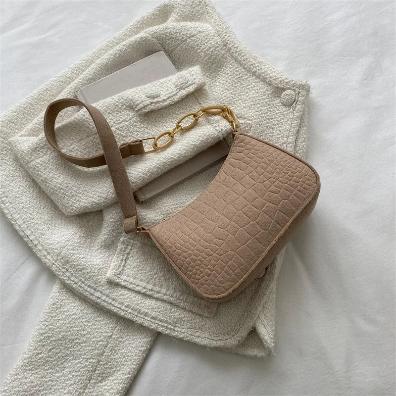 VANA - Bolso Bandolera Pequeño Efecto Cocodrilo