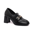 Seville - Mocasín de Tacón Ancho Mujer de Piel Liso
