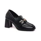 Seville - Mocasín de Tacón Ancho Mujer de Piel Liso