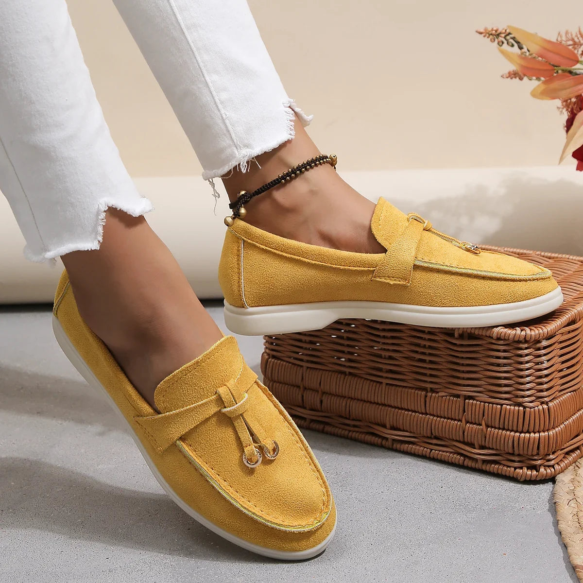 Zaza - Mocasín Mujer de Ante Verde