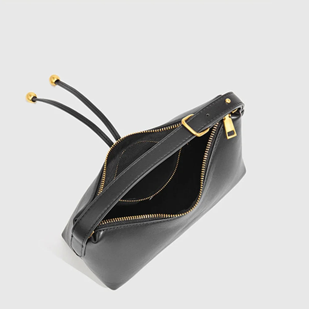 Laufey – Sac hobo en cuir lisse pour femme