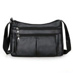 ANIA - Bolso de Piel Multibolsillos con Bandolera
