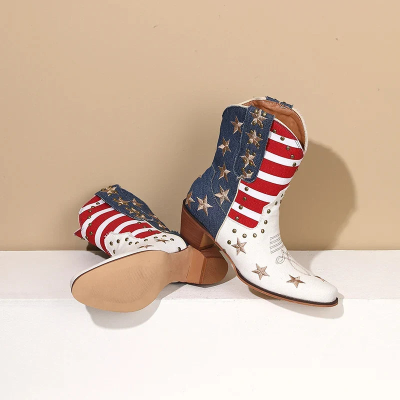 Yanet - Bota Campera Baja Estilo Western USA