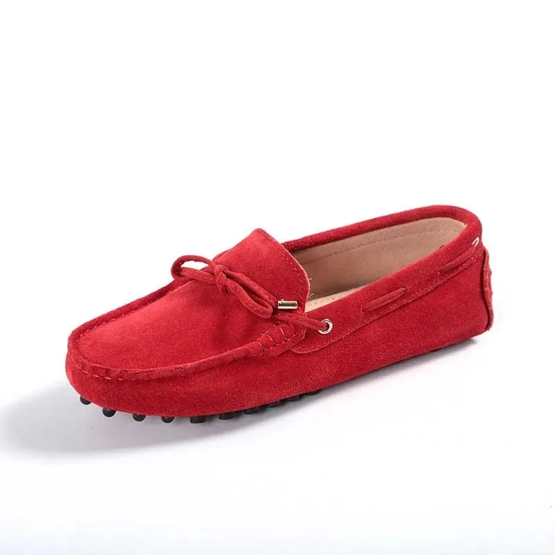 Danya - Mocasín Ante Mujer Plano Ligero
