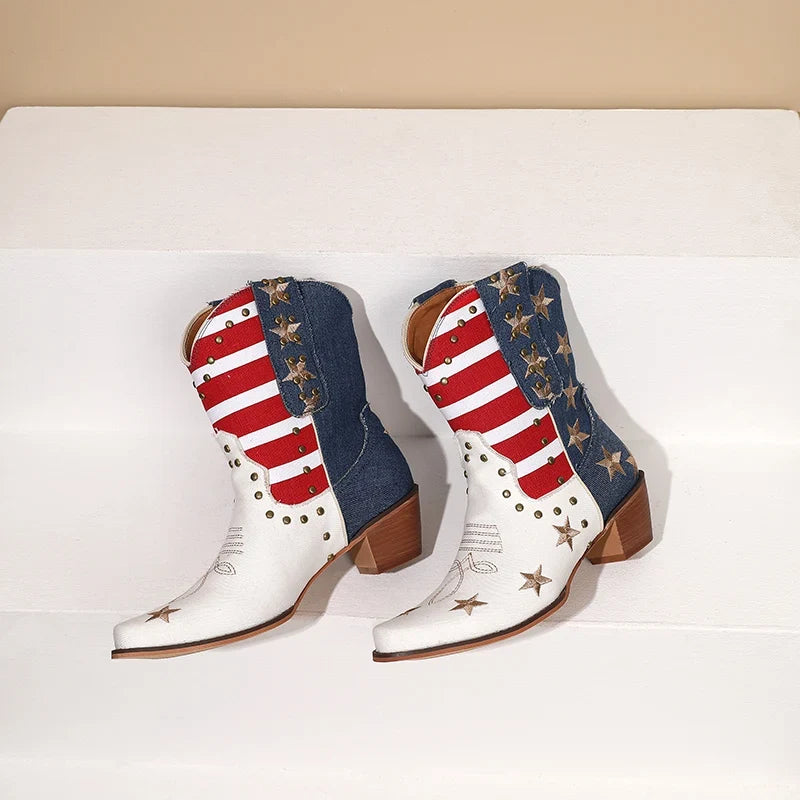 Yanet - Bota Campera Baja Estilo Western USA