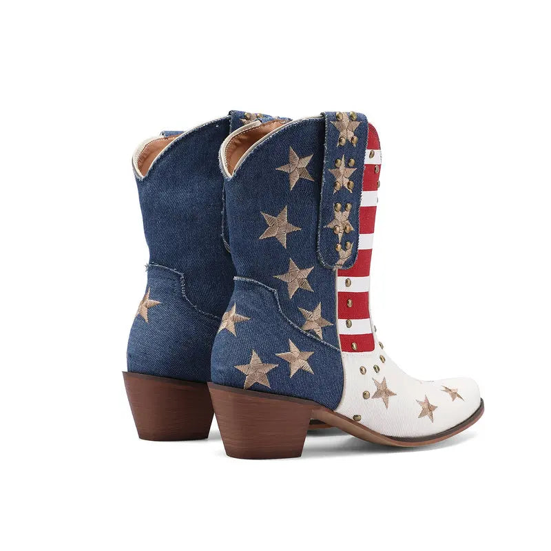 Yanet - Bota Campera Baja Estilo Western USA