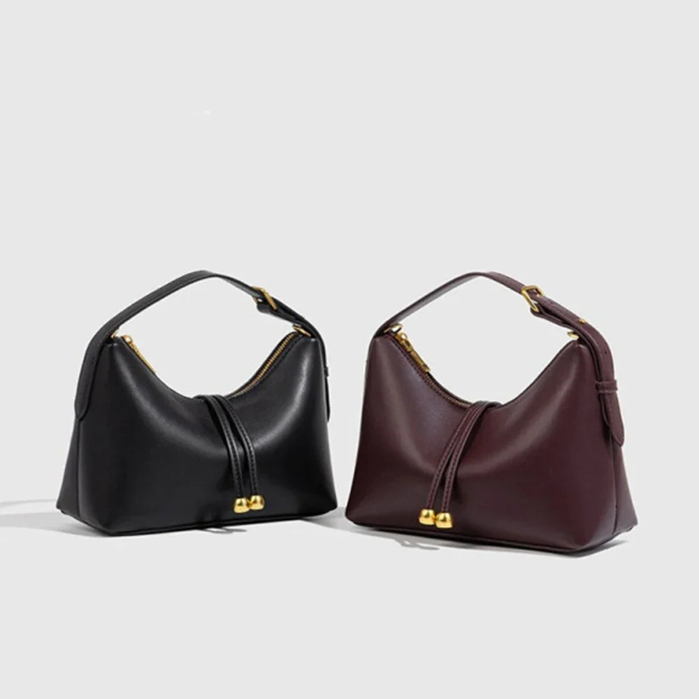 Laufey – Sac hobo en cuir lisse pour femme