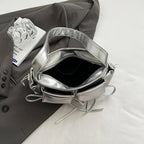 REIS - Bolso de Piel Charol Elegante con Bandolera