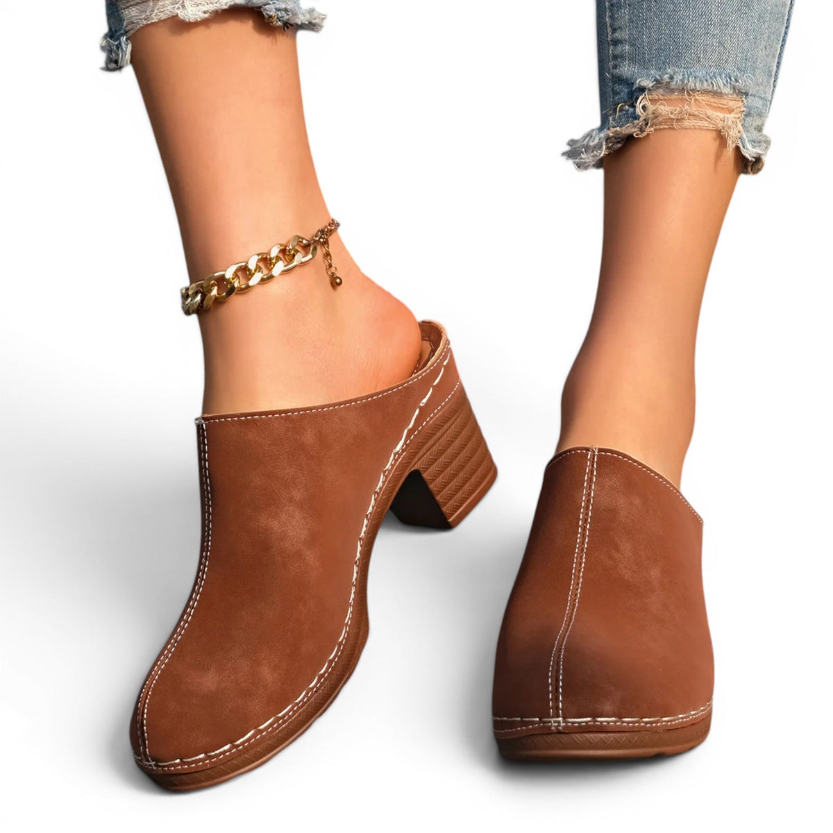 Maelyna - Zueco Mujer Casual Chic Moderno