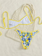 Biquini con estampado de limones