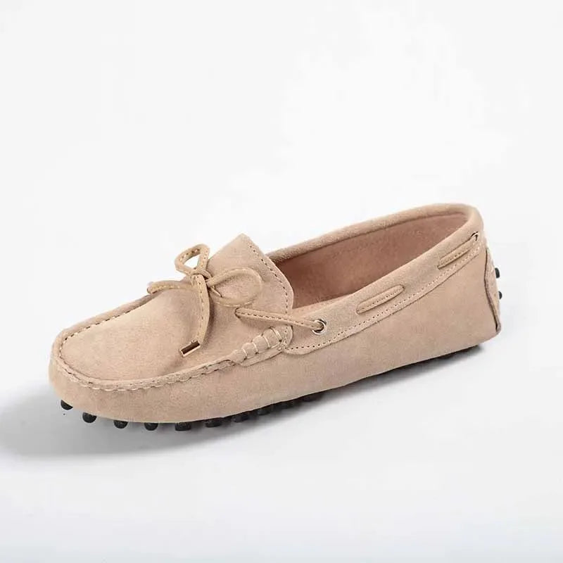 Danya - Mocasín Ante Mujer Plano Ligero