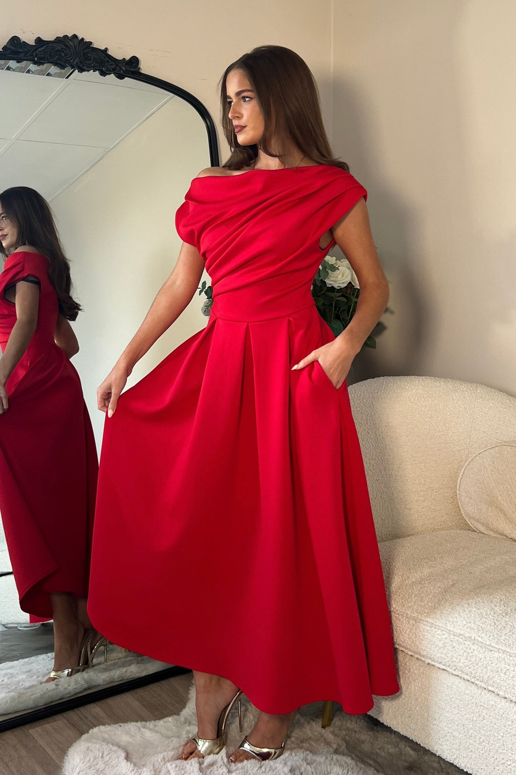 Vestido Midi Betty Escote Asimétrico - OSMARA Fashion - vista 4