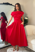 Vestido Midi Betty Escote Asimétrico - OSMARA Fashion - vista 3