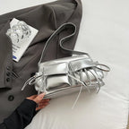 REIS - Bolso de Piel Charol Elegante con Bandolera