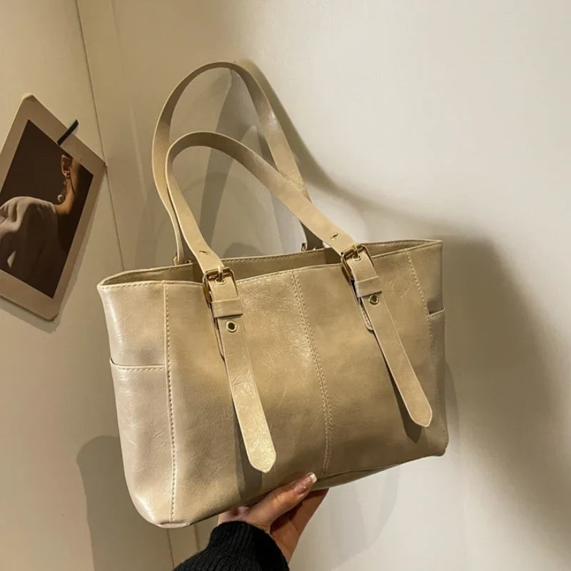 JAEWO - Bolso Capazo de Piel Retro