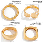 Bracelets épais Punk Heavy Metal couleur or