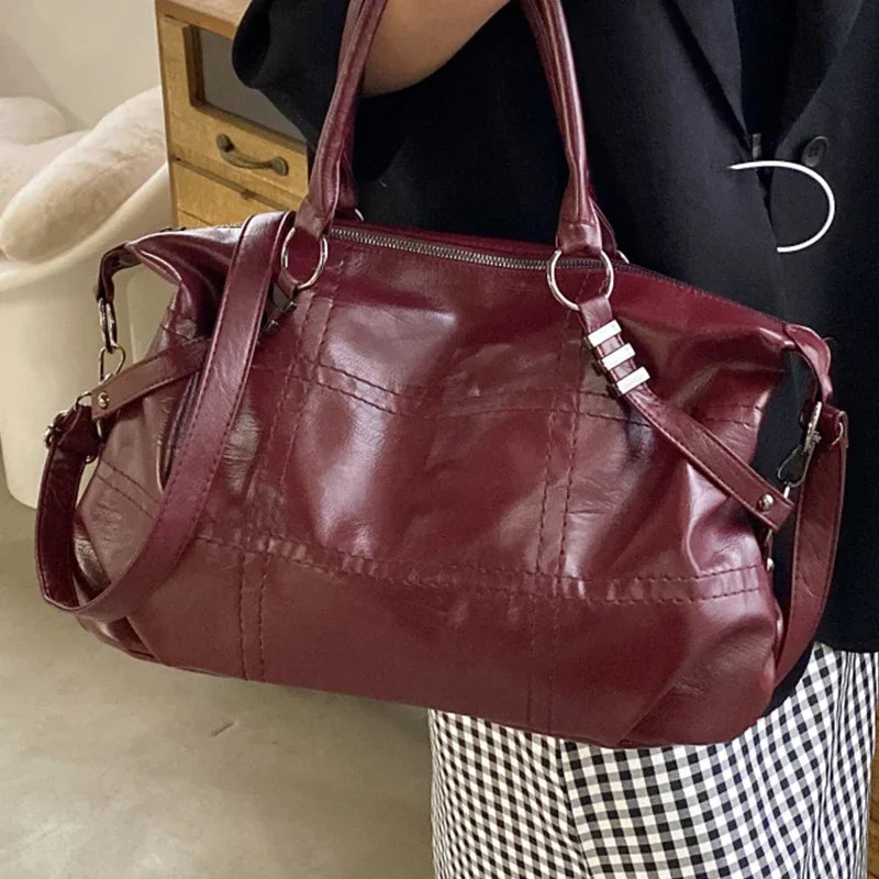 SEWY - Bolso para Clases Vintage de Piel - OSMARA Fashion - vista 7