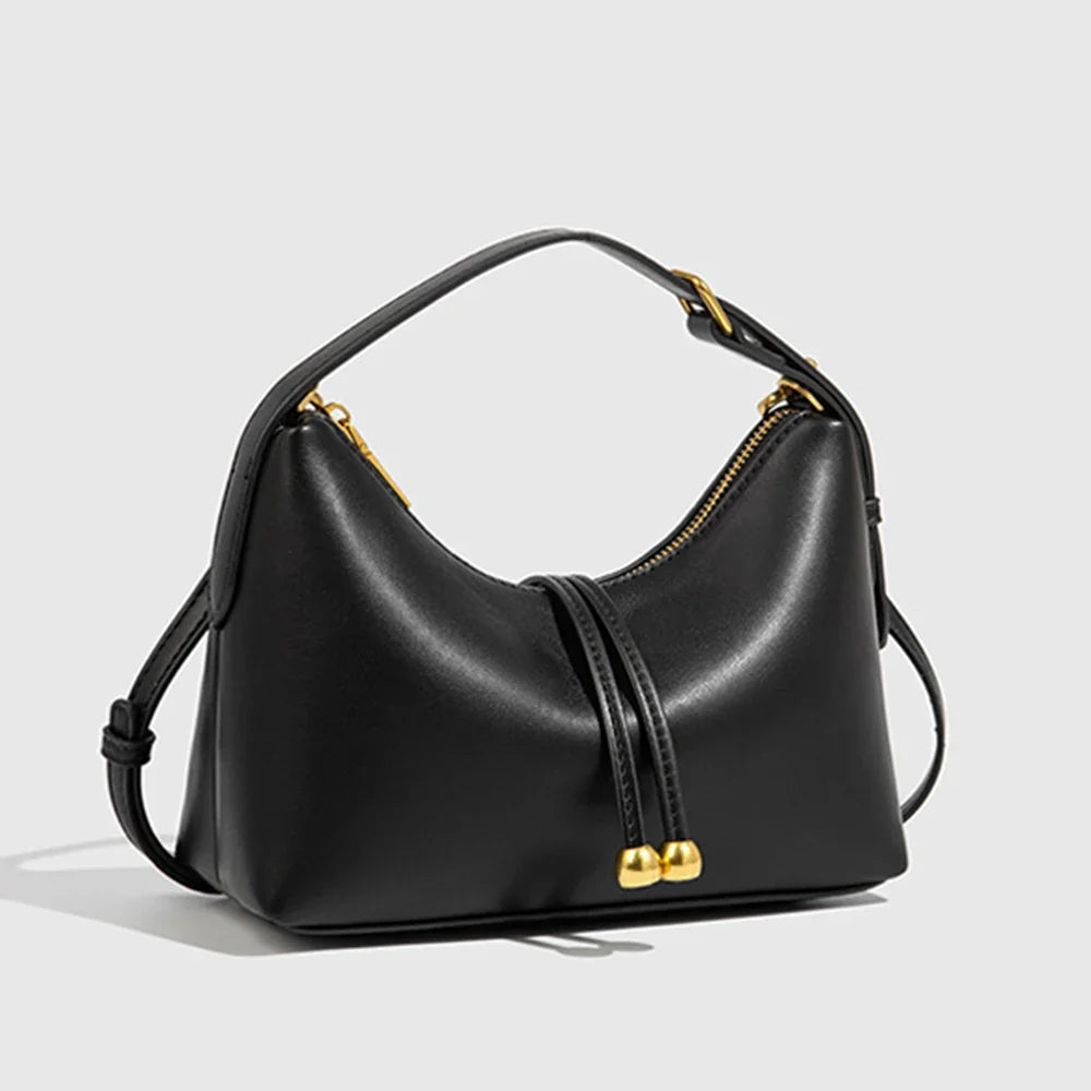 Laufey – Sac hobo en cuir lisse pour femme