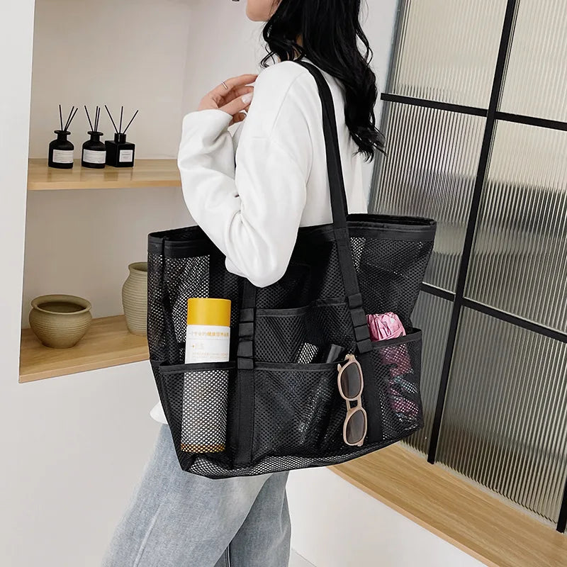 NELLY - Bolso de Playa Grande Transparente - OSMARA Fashion - vista 10