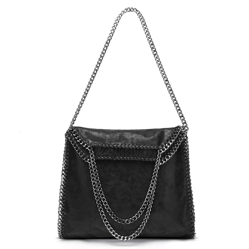 KONIE - Bolso de Piel Flexible con Bandolera de Cadena