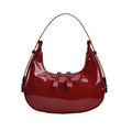 Luna - Bolso de Piel Charol Media Luna Vintage