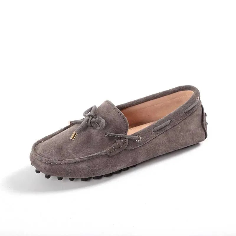 Danya - Mocasín Ante Mujer Plano Ligero