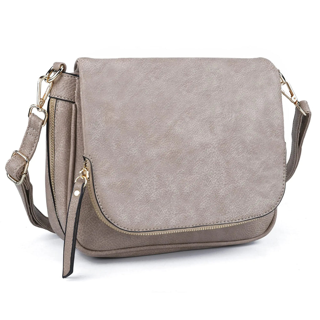 LEANA - Bolso Bandolera con Solapa