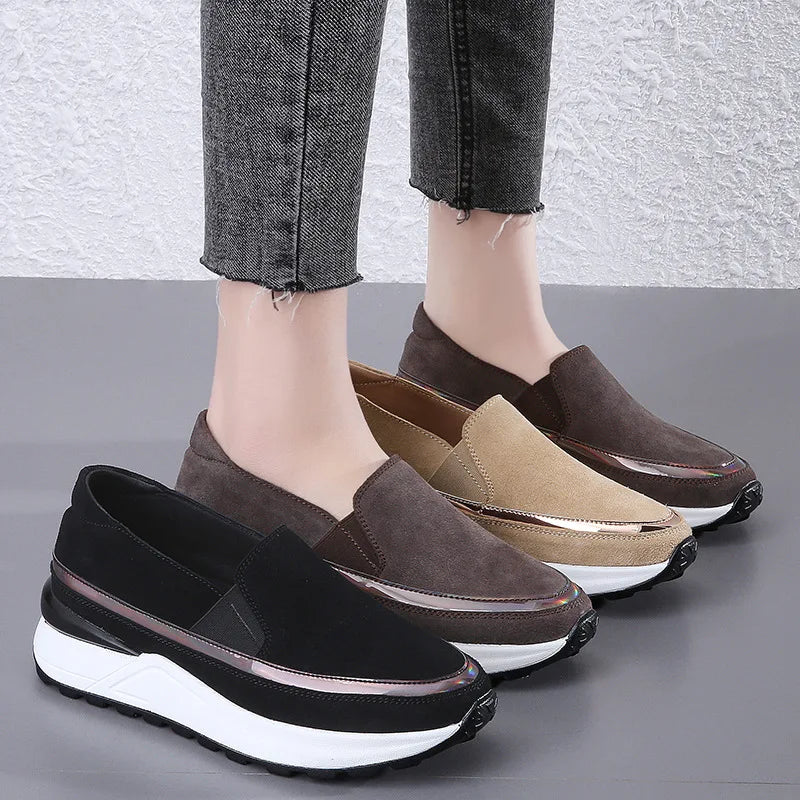 Bonbon - Mocasín de Cuña Mujer de Ante