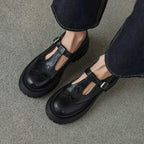 Mary - Mocasín de Piel Vintage de Cuña