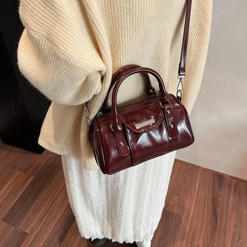 SANDY - Bolso de Piel Charol Elegante