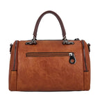RHEA - Bolso Espacioso de Cuero Suave con Correa y Cremallera