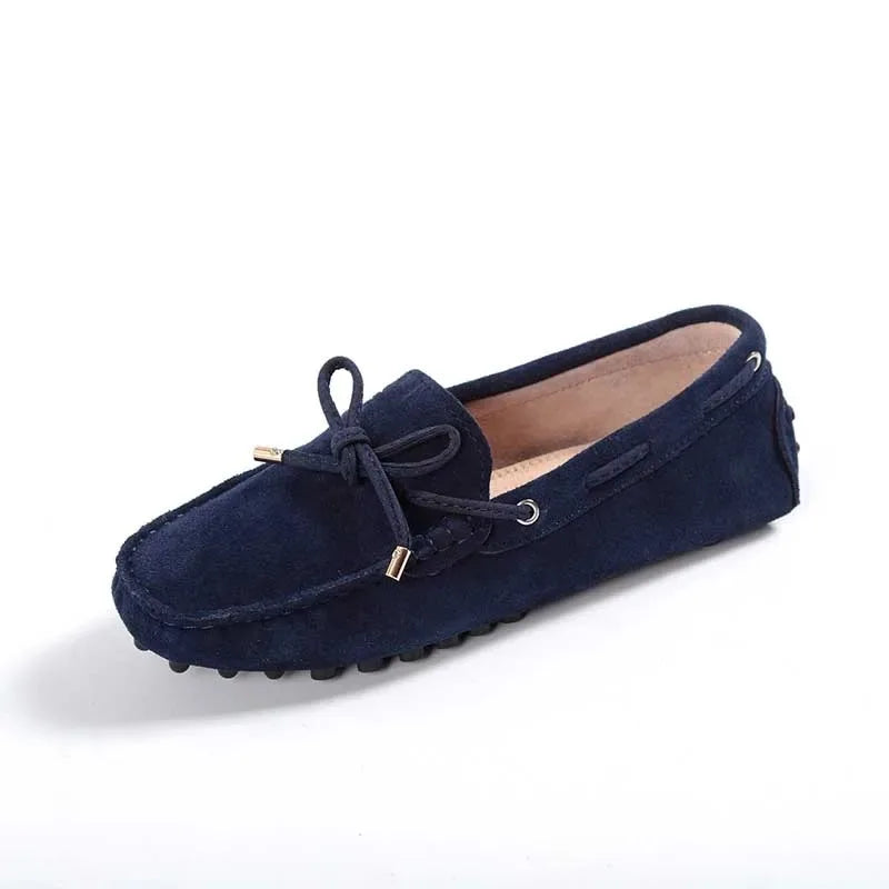Danya - Mocasín Ante Mujer Plano Ligero
