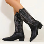Olaya - Bota Campera Corta Estilo Cowboy