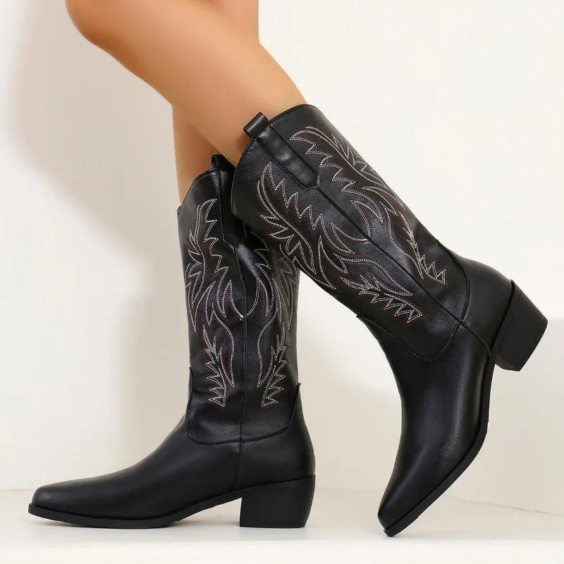 Olaya - Bota Campera Corta Estilo Cowboy