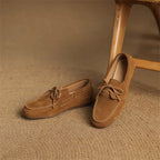 Rose - Mocasín de Ante Sintético Plana