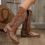 Valet - Bota Campera de Símil Piel Liso y Ribeteada Media Caña
