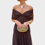 Lora | Vestido Largo Con Escote En V - OSMARA Fashion