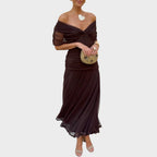 Lora | Vestido Largo Con Escote En V - OSMARA Fashion - vista 8