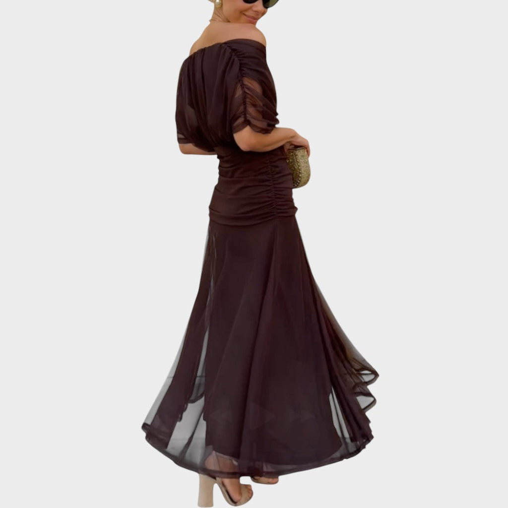 Lora | Vestido Largo Con Escote En V - OSMARA Fashion - vista 9