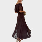 Lora | Vestido Largo Con Escote En V - OSMARA Fashion - vista 9